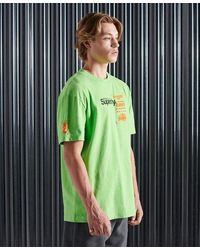 Superdry - Super 5 Deconstruct T-Shirt Neon Lime - Lyst