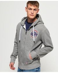 Superdry - Ticket Type Zip Hoodie Phoenix Grit - Lyst