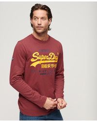 Superdry - Uperdry Caic Vintage Ogo Heritage Ong Eeve Round Neck T-hirt An - Lyst
