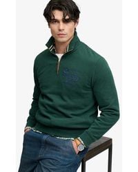 Superdry - & Co Company Logo Half Zip Sweatshirt - Lyst