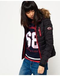 Superdry Fuji Slim Double Zip Hooded Jacket - Black