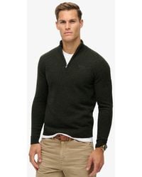 Superdry - & Co Essential Embroidered Knitted Half Zip Jumper - Lyst