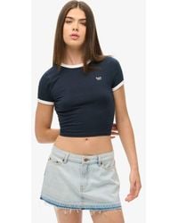 Superdry - & Co Denim Mini Skirt - Lyst