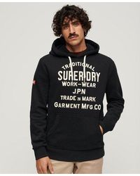 Superdry - Workwear Flock Graphic Hoodie - Lyst