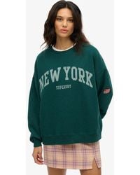 Superdry - Athletic Essentials Oversized Crew Sweatshirt - Lyst