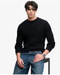Superdry - & Co Cotton Cable Knit Crew Jumper - Lyst