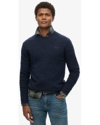 Superdry - Essential Slim Fit Crew Jumper - Lyst