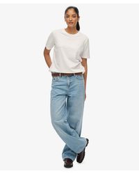 Superdry - & Co Organic Cotton Mid Rise Wide Leg Jeans - Lyst