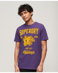 Superdry - Track & Field Athletic T-shirt Met Print - Lyst