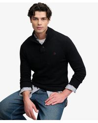 Superdry - Cotton Button Henley Jumper - Lyst