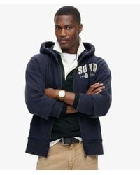 Superdry - Vintage athletic zip hoodie - Lyst