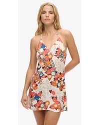 Superdry - & Co Printed Mini Slip Dress - Lyst