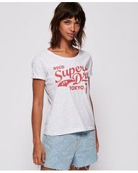 Superdry - Tokyo 7 Slim Boyfriend T-Shirt Ice Marl - Lyst