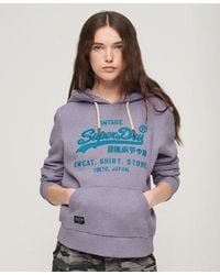 Superdry - Classic Embroidered Neon Vintage Logo Hoodie - Lyst