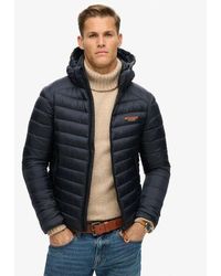 Superdry - Slim Fit Embroidered Logo Hooded Fuji Padded Jacket - Lyst