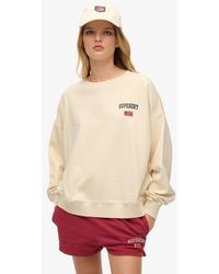 Superdry - & Co Athletic Essentials Relaxed Crew Sweatshirt - Lyst