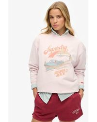Superdry - & Co Souvenir Graphic Loose Crew Sweatshirt - Lyst