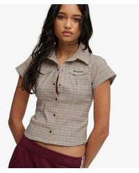 Superdry - Bench X & Co Bench Fitted Check Short Sleeve Shirt - Lyst
