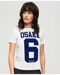Superdry - Osaka 6 Flock Print 90s Tee - Lyst