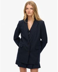 Superdry - & Co Pinstripe Boyfriend Blazer - Lyst