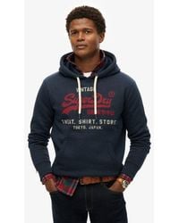 Superdry - Heritage Hoodie Met Vintage Logo En Relaxte Pasvorm - Lyst