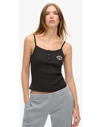 Superdry - & Co Athletic Essentials Graphic Button Cami - Lyst