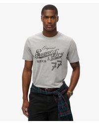 Superdry - & Co Leather & Boot Co Script T-shirt - Lyst