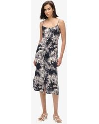 Superdry - Tie Dye Printed Button-up Cami Midi Dress - Lyst