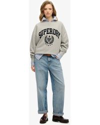Superdry - & Co Athletic Relaxed Flock Sweatshirt - Lyst