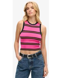 Superdry - Fine Knitted Tank Top, Size: 10 - Lyst