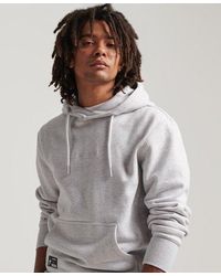 Superdry - Embroidered Micro Logo Loose Fit Hoodie Cadet Marl - Lyst