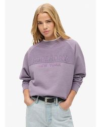 Superdry - Sport Luxe Panelled Loose Crew Sweatshirt - Lyst