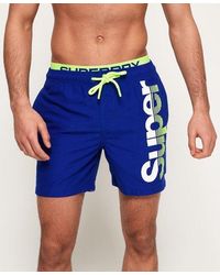 Superdry Rubber State Volley Swim Shorts in Navy (Blue) for Men - Lyst
