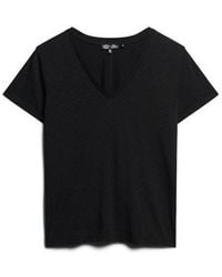 Superdry - & Co Classic Slub Embroidered V-neck T-shirt - Lyst