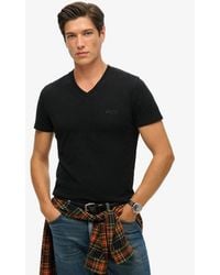 Superdry - T-shirt Van Biologisch Katoen Met V-hals En Geborduurd Logo - Lyst