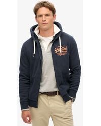 Superdry - Pour des s sweat zippé à capuche avec logo vintage fluo - Lyst