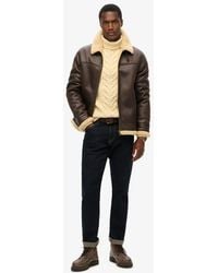 Superdry - & Co Faux Shearling Aviator Jacket - Lyst