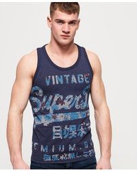 Superdry - Premium Goods Fade Vest Blue - Lyst