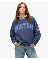 Superdry - & Co Athletic Essentials Relaxed Crew Sweatshirt - Lyst