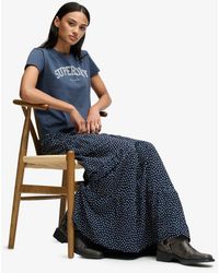 Superdry - Woven Tiered Maxi Skirt - Lyst