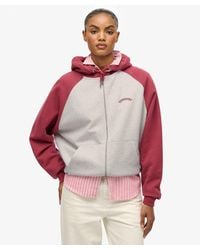 Superdry - & Co Essential Logo Raglan Zip Hoodie - Lyst