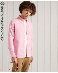 Superdry - Organic Cotton Classic University Oxford Shirt Pink / Pastel Pink - Lyst