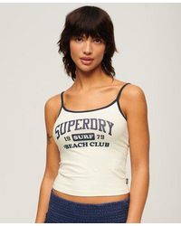 Superdry - Athletic essentials branded cami top - Lyst
