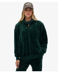 Superdry - & Co Country Club Velour Zip Hoodie - Lyst