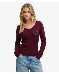 Superdry - Athletic Button Down Longsleeve Top - Lyst