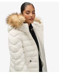 Superdry - Fuji Gewatteerde Jas Met Bontkraag - Lyst