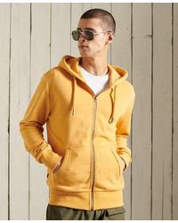 Superdry - Orange Label Loopback Zip Hoodie Yellow / Ochre Marl - Lyst