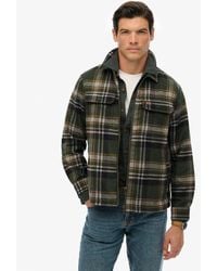 Superdry - & Co Wool Blend Miller Zip Overshirt - Lyst