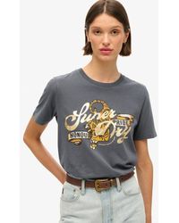 Superdry - Tattoo Script Relaxed T-shirt - Lyst