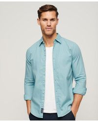 Superdry - Classic Overdyed Organic Cotton Long Sleeve Shirt - Lyst